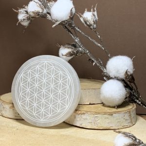 Placa de Selenita Flor de la Vida