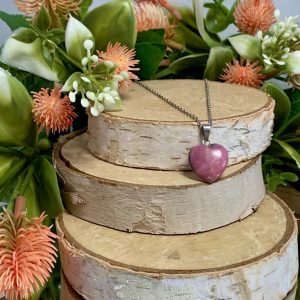 Colgante corazón 15mm Rodonita de Madagascar