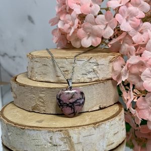 Colgante corazón 20mm Rodonita de Madagascar