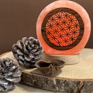 Mini Lámpara de Sal Flor de la Vida (usb)