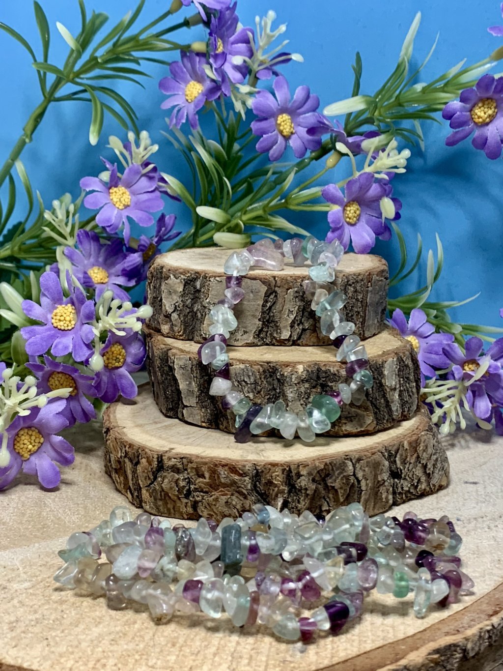 Pulsera de Chips de primera de Flourita