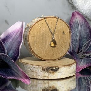 Colgante facetado Citrino peq. Plata de Ley