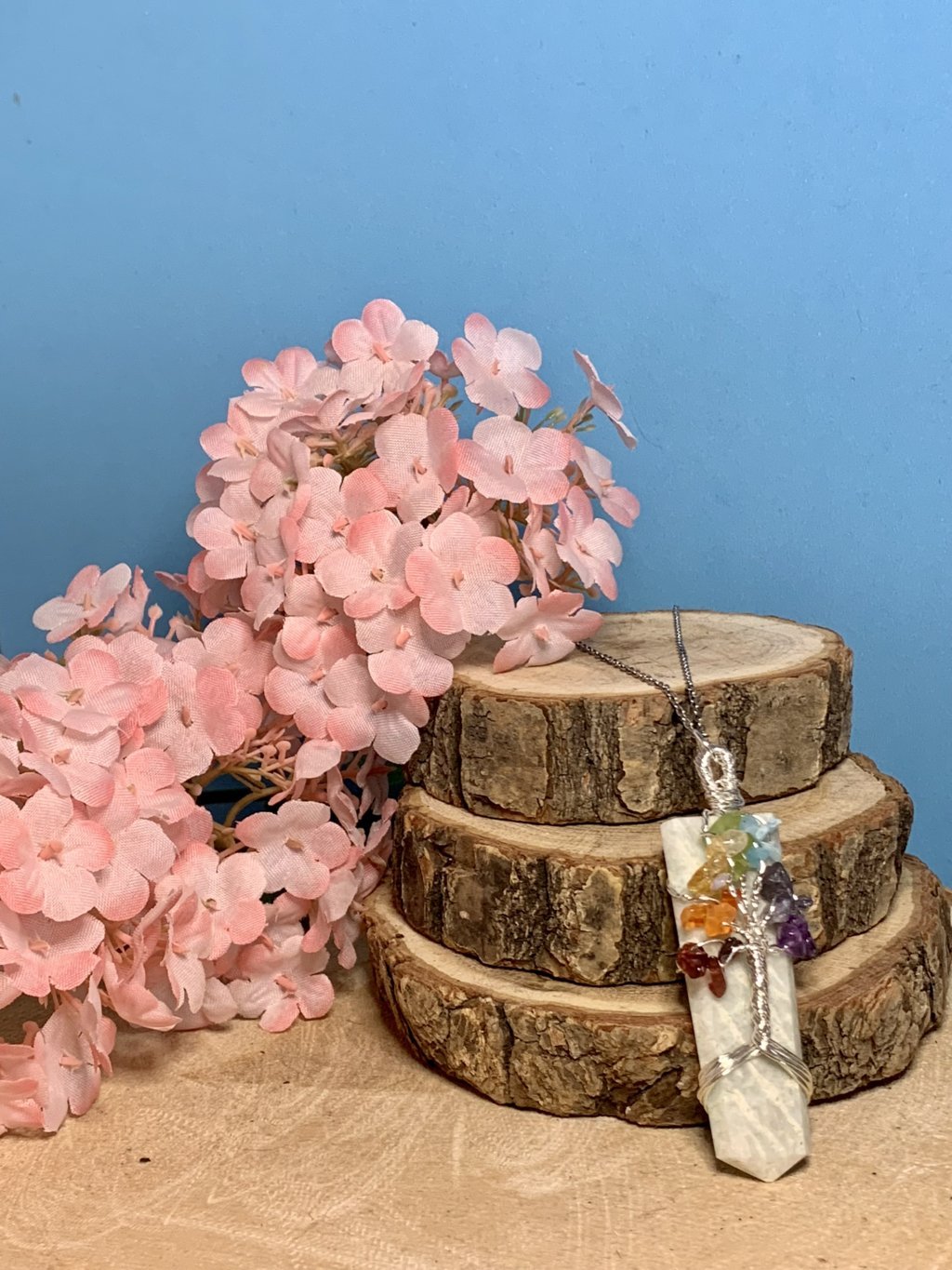 Colgante Punta Amazonita Árbol de la Vida