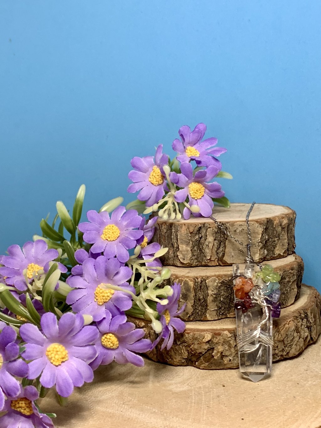 Colgante Punta Cuarzo Árbol de la Vida