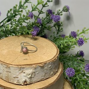 Anillo Adaptable Plutón Rodocrosita Plata