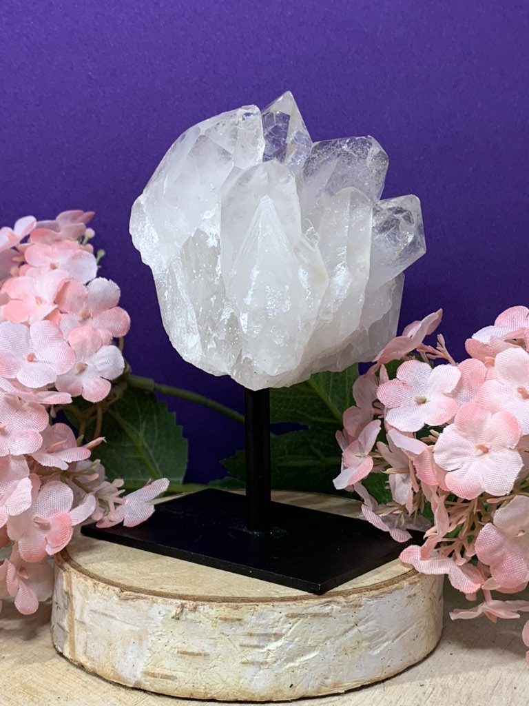 Peana de Drusa de Cuarzo Blanco natural - Imagen 5
