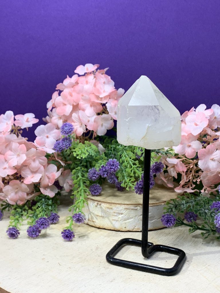 Peana Mini de Cuarzo Blanco